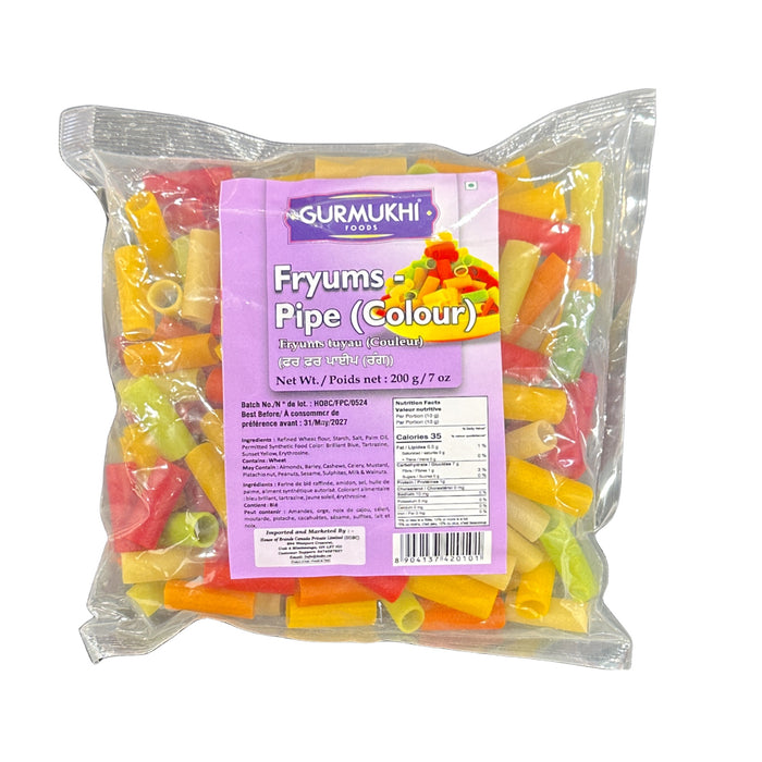 Gurumukhi Fryums Pipe (Colour) 200g