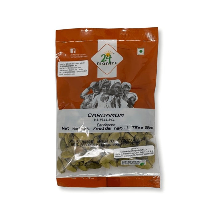 24 Mantra Organic Cardamom 50g - Spices - bangladeshi grocery store near me