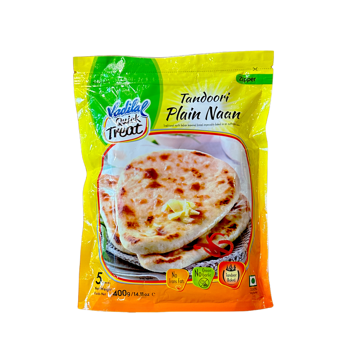 Vadilal Tandoori Naan Plain 400g (5 Pcs)