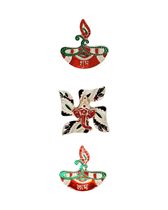 Shubh Labh Swastik Stickers - Rangoli | indian grocery store in london