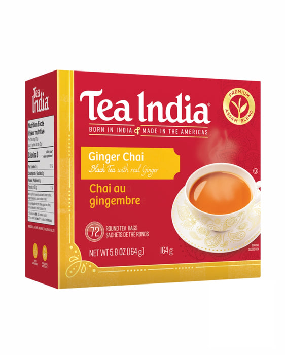 Tea India Ginger Chai 80 Tea Bags 182gm - Tea | indian grocery store in Quebec City