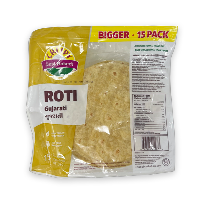 Crispy Gujarati Roti (15 Pcs) 585g - Ready To Eat - bangladeshi grocery store in toronto