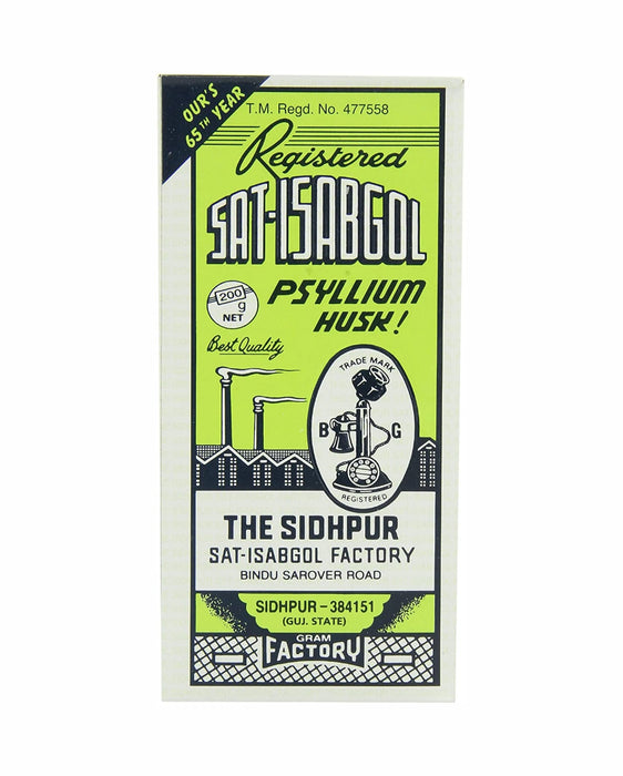 B.G. Telephone Brand Sat-Isabgol Psyllium Husk 200gm - Herbs | indian grocery store in Halifax