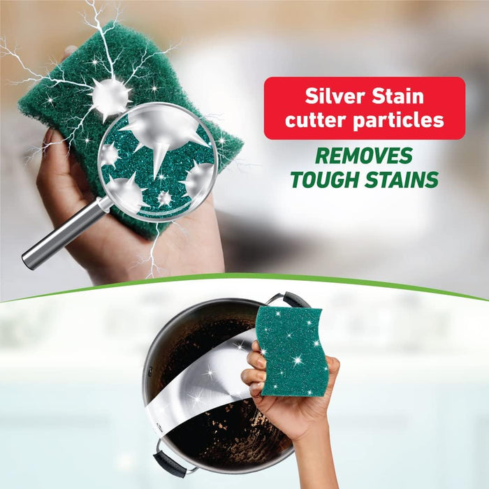 Éponges à récurer Scotch-Brite Silver Sparks (3 tampons)