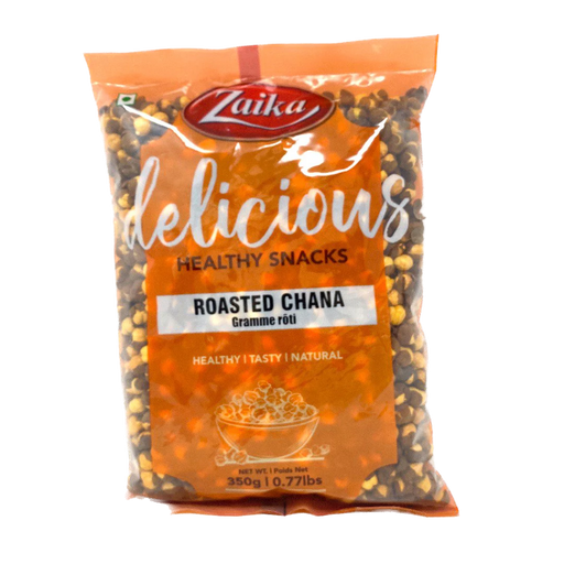 Zaika Roasted Chana Chatpata 350g — bag of tangy-spicy roasted chickpeas with vibrant label