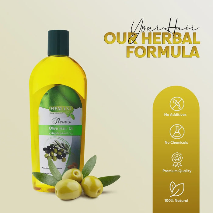 Huile capillaire Hemani à l'olive et aux amandes 200 ml