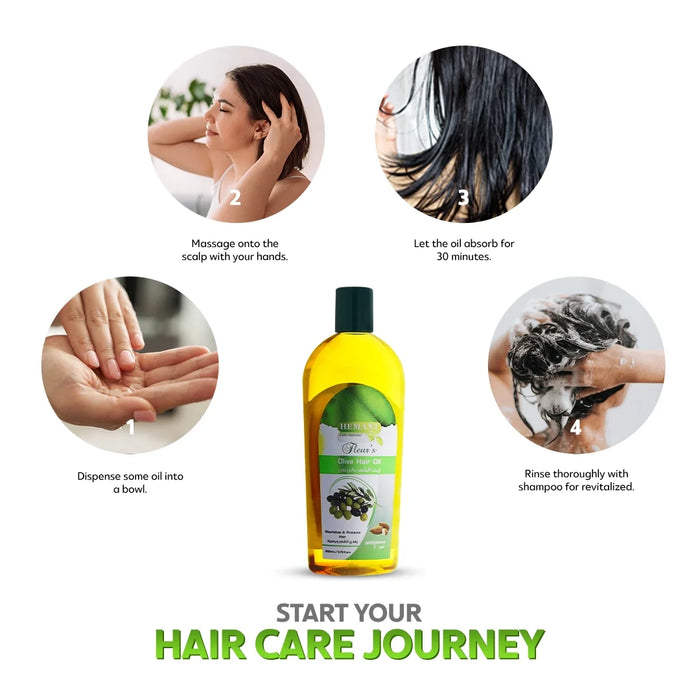 Huile capillaire Hemani à l'olive et aux amandes 200 ml