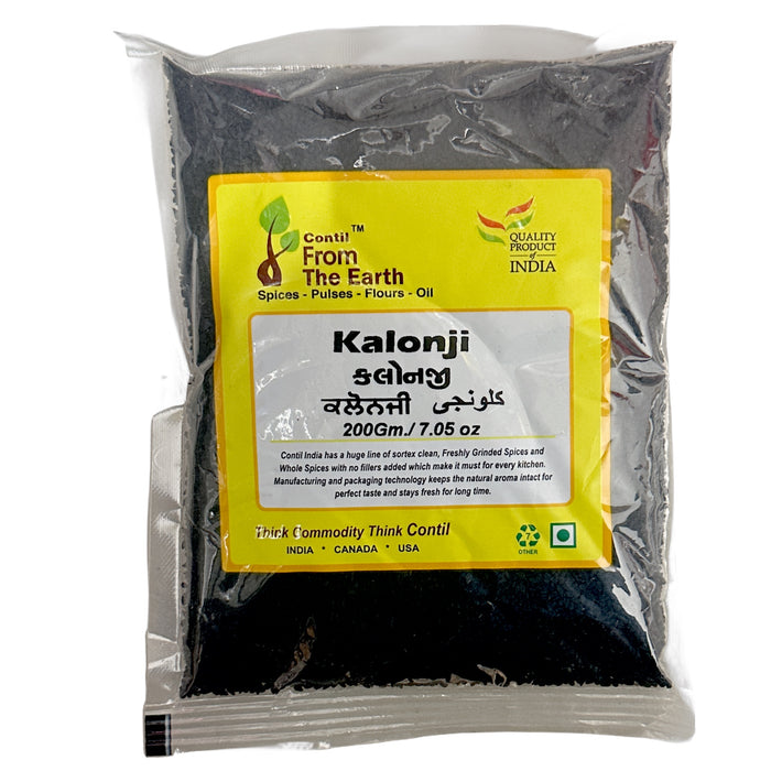 Spice Divine From The Earth Kalonji 200g — bottle with label