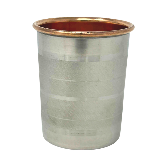 Kwality Steel and Copper Water Glass 250ml - Kitchen & Dinning | indian grocery store in Saint John