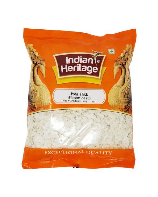 Indian Heritage Poha Thick (Rice Flaks) 500gm - Rice | indian grocery store in markham