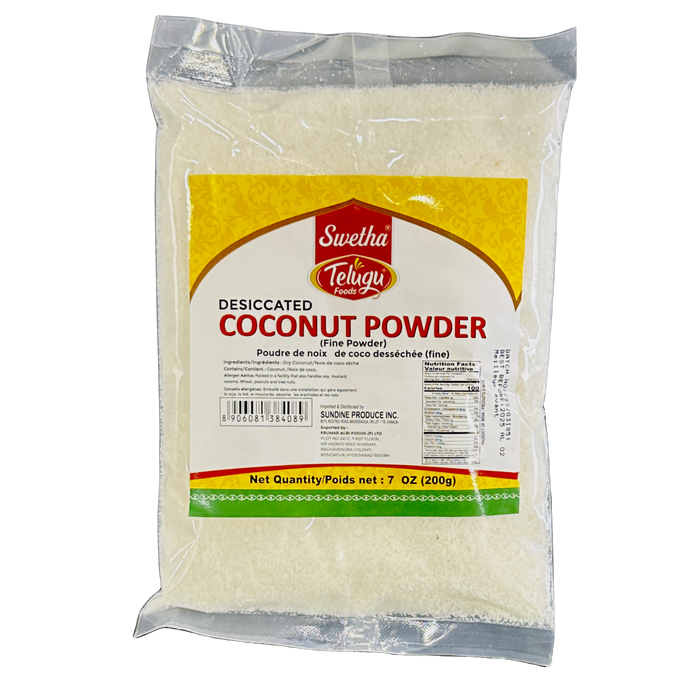 Poudre de noix de coco râpée fine Telugu Foods 200 g