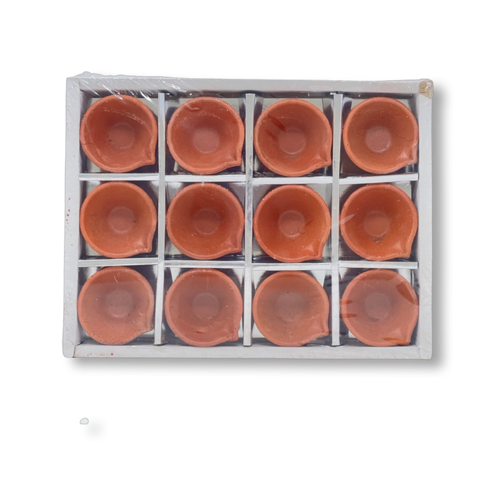 Kitchen Queen Plain Diya designer Set of 12 - Prayer (Pooja) - kerala grocery store in toronto