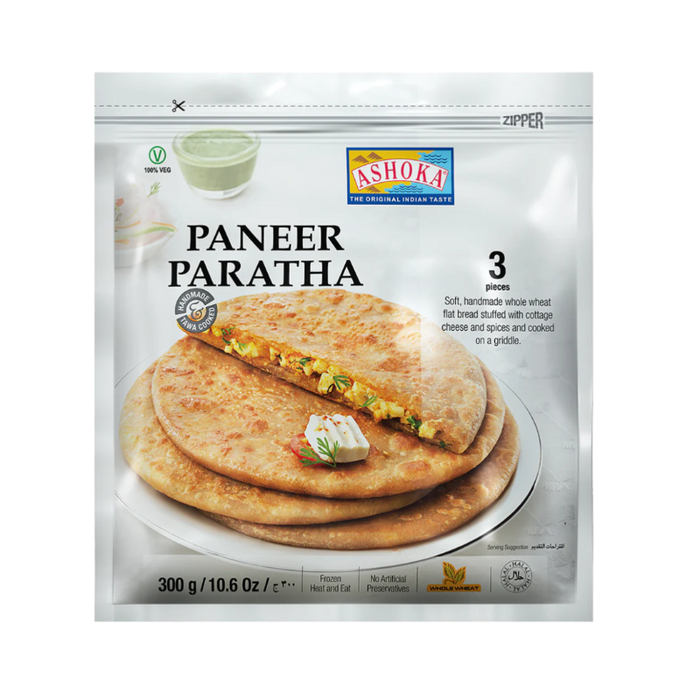 Ashoka Frozen Paneer Paratha 300gm (3pc) — front package with label