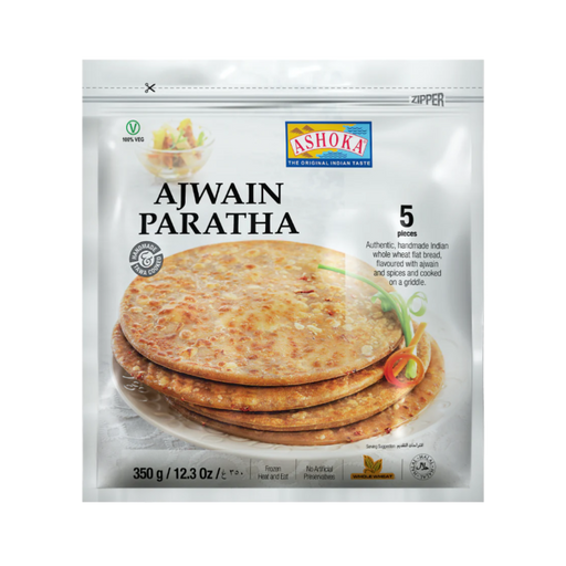 Ashoka Frozen Ajwain Paratha 350gm — packaged Indian flatbread with ajwain seasoning