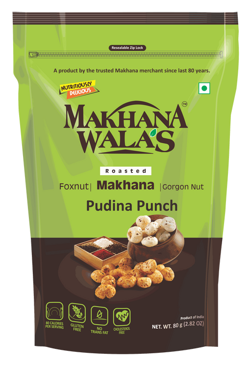 Makhana Walas Pudina Punch Roasted makhana 60g - Snacks | indian grocery store in markham