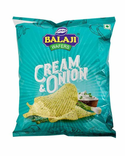 Balaji Wafers Cream & Onion 135gm - Snacks | indian pooja store near me