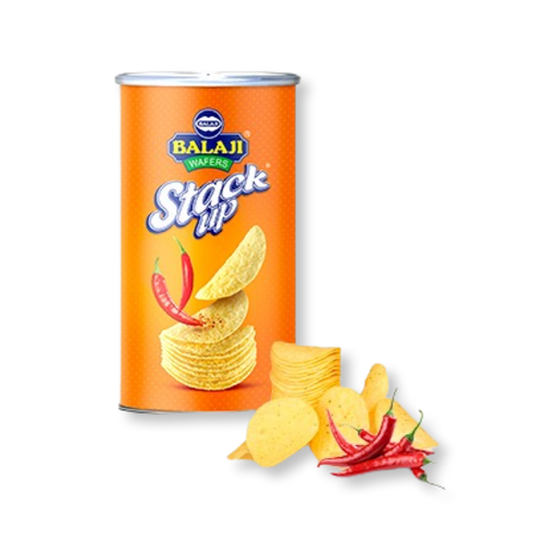 Balaji Stack Up Sizzling Chilli 60gm - Snacks | indian pooja store near me
