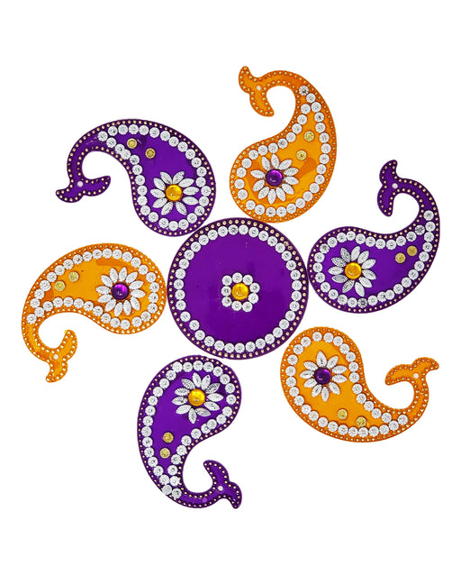 Circle Fins Rangoli Design (artificial Rangoli reusable) - Rangoli - pooja store near me