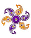 Circle Fins Rangoli Design (artificial Rangoli reusable) - Rangoli - pooja store near me