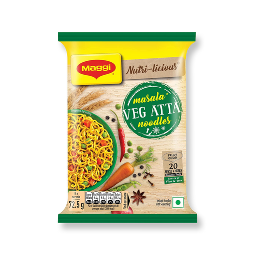 Maggi Masala Veg Atta Noodles 72g - Snacks | surati brothers indian grocery store near me