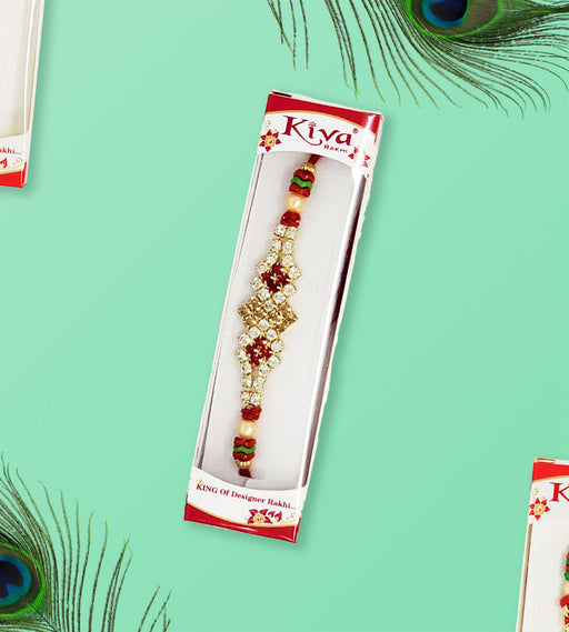 Kiva Stone 3 Star Rakhi - Rakhis - indian supermarkets near me