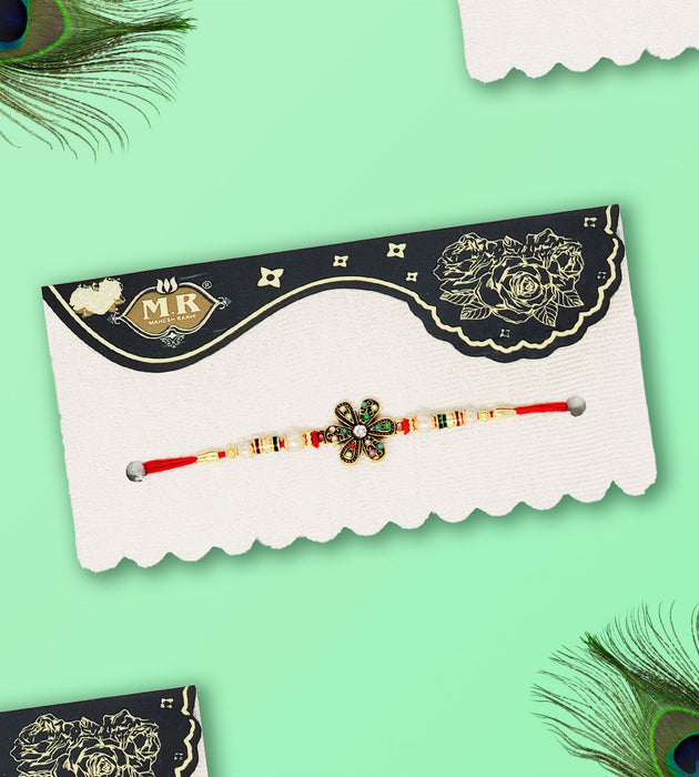 MR Fancy Flower Colorful Stone Rakhi - Rakhis | indian grocery store in guelph