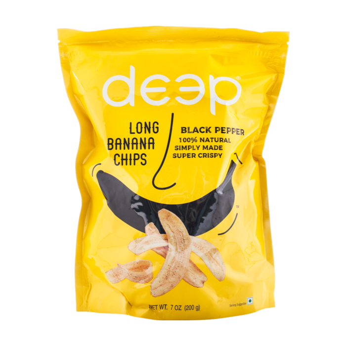 Chips de banane longues au poivre noir intense 200 g