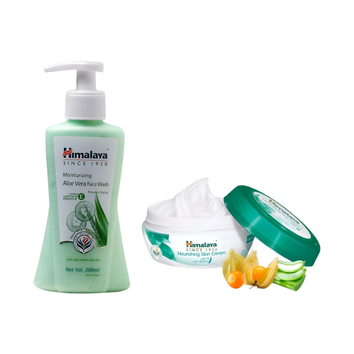 Nettoyant visage à l'aloe vera Himalaya 200 ml (Crème nourrissante pour la peau offerte 50 ml)