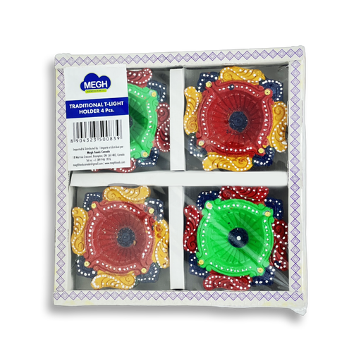 Megh Diya Traditional T-Light 4Pcs - Prayer (Pooja) - punjabi store near me