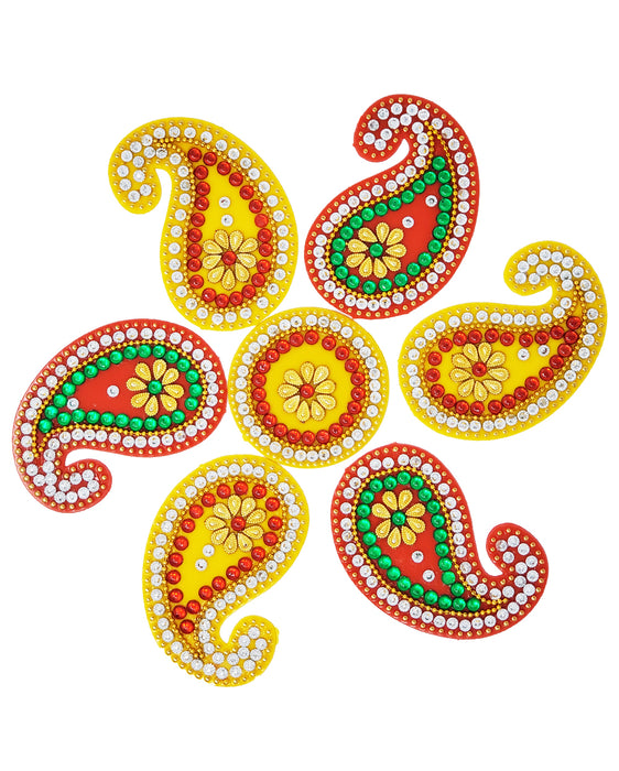 Kundan Rangoli Design (artificial Rangoli reusable) - Rangoli - pakistani grocery store near me