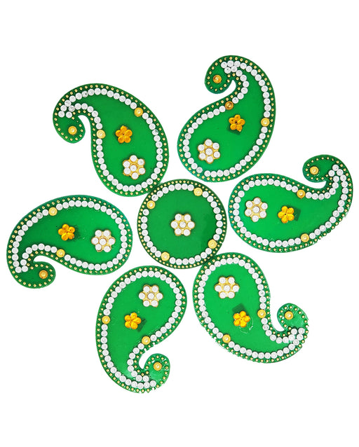 Kundan Rangoli Design (artificial Rangoli reusable) - Rangoli - Spice Divine Canada