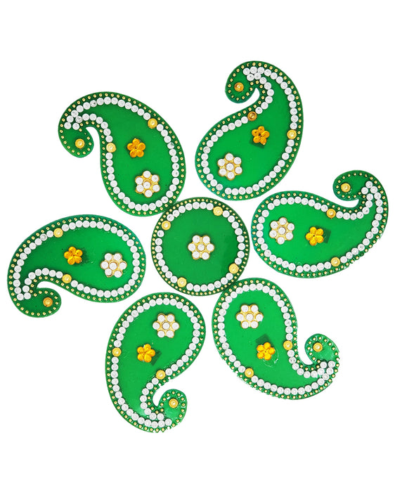 Kundan Rangoli Design (artificial Rangoli reusable) - Rangoli - Spice Divine Canada
